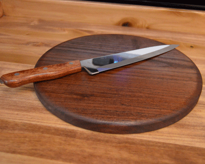 Round Walnut Cutting Board